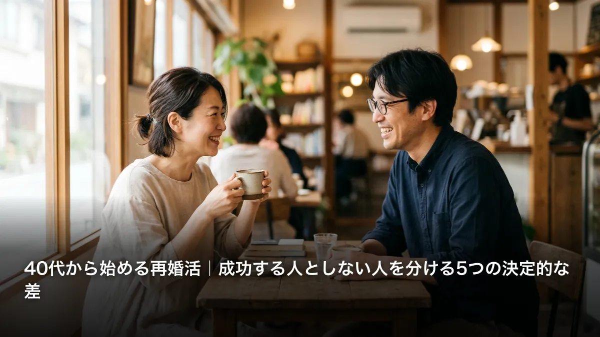 40代から始める再婚活｜成功する人としない人を分ける5つの決定的な差