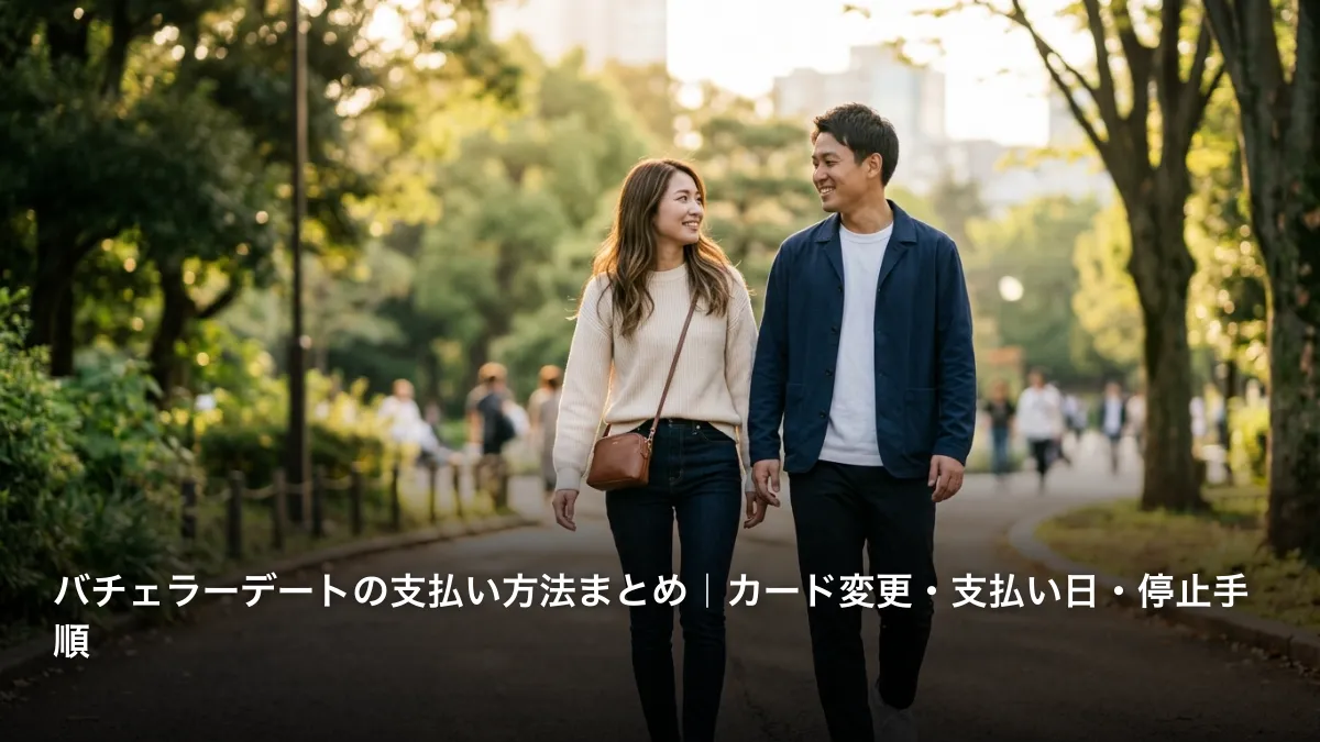 バチェラーデートの支払い方法まとめ｜カード変更・支払い日・停止手順