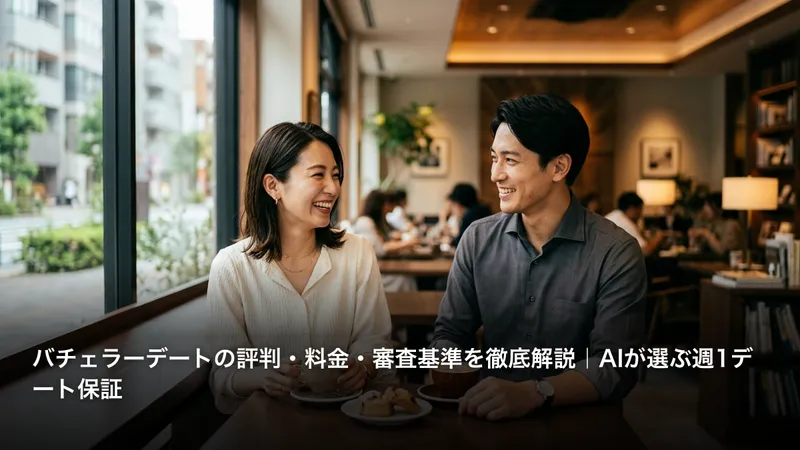 バチェラーデートの評判・料金・審査基準を徹底解説｜AIが選ぶ週1デート保証