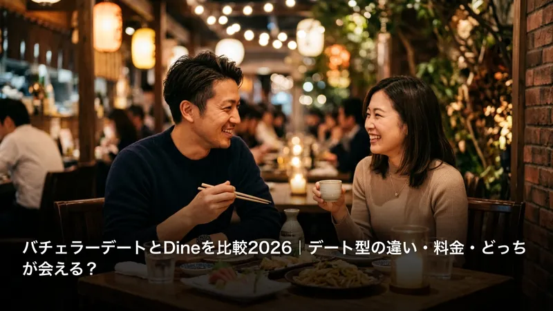 バチェラーデートとDineを比較2026｜デート型の違い・料金・どっちが会える？