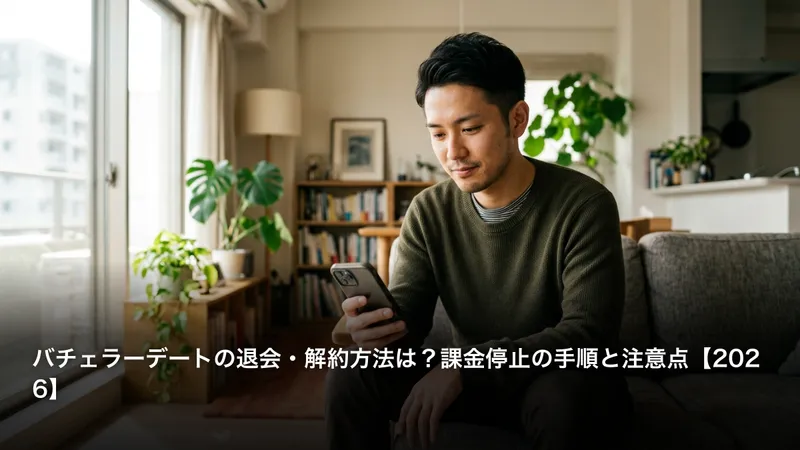 バチェラーデート退会・解約の手順｜自動更新オフと再登録も解説