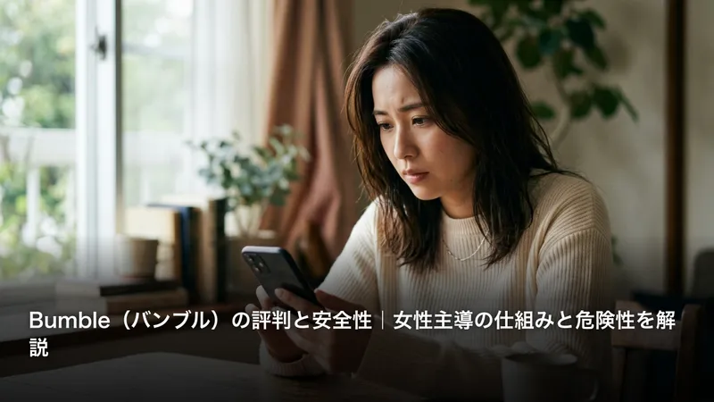 Bumble（バンブル）の評判と安全性｜女性主導の仕組みと危険性を解説
