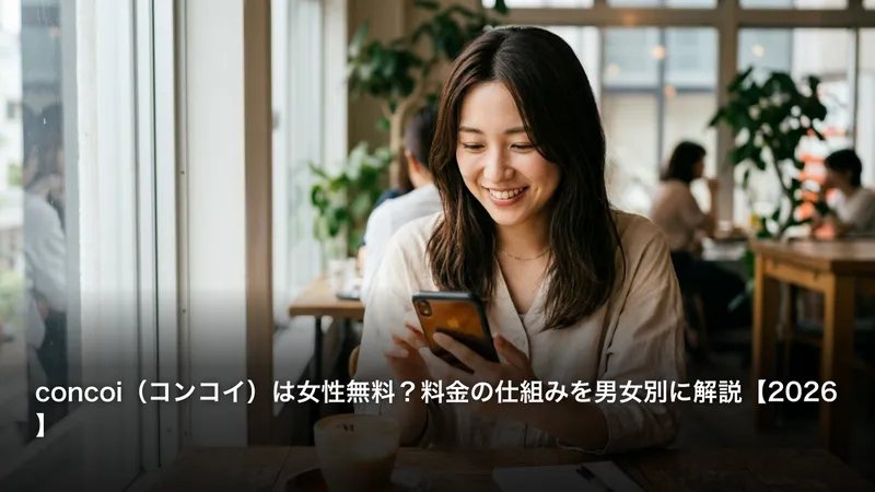 concoi（コンコイ）は女性無料？料金の仕組みを男女別に解説【2026】