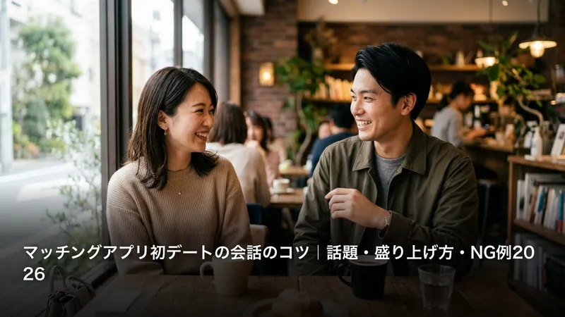 マッチングアプリ初デートの会話のコツ｜話題・盛り上げ方・NG例2026
