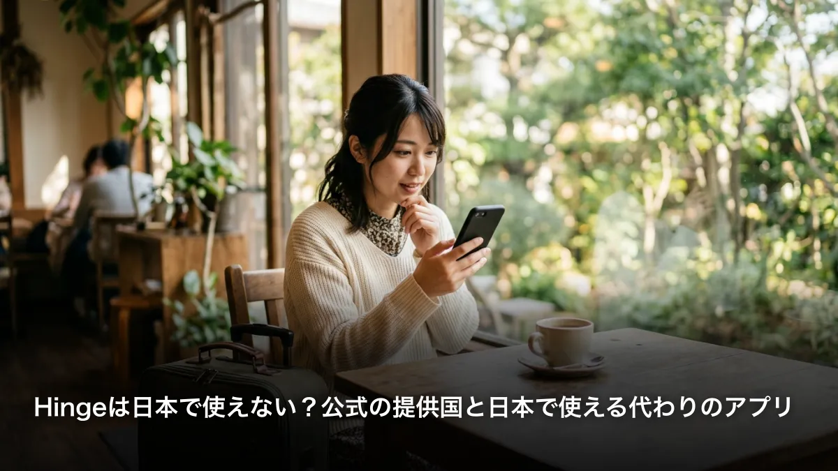 Hingeは日本で使えない？公式の提供国と日本で使える代わりのアプリ