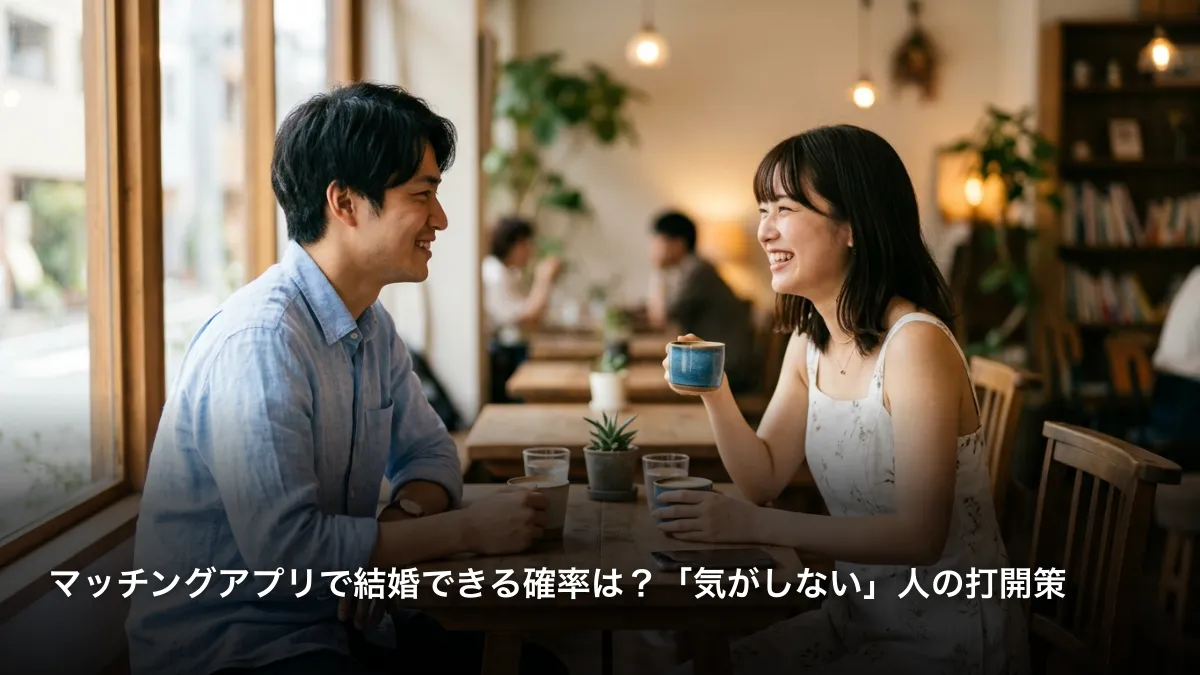 マッチングアプリで結婚できる確率は？「気がしない」人の打開策