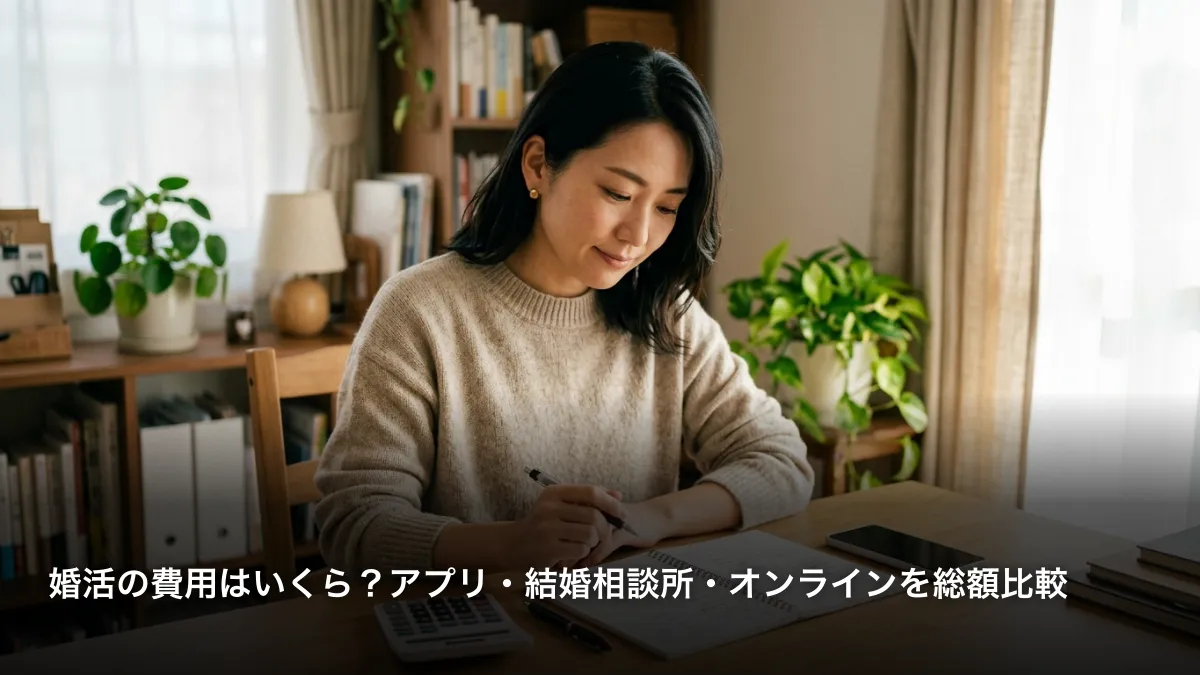 婚活の費用はいくら？アプリ・結婚相談所・オンラインを総額比較