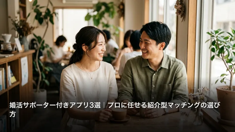 婚活サポーター付きアプリ3選｜プロに任せる紹介型マッチングの選び方