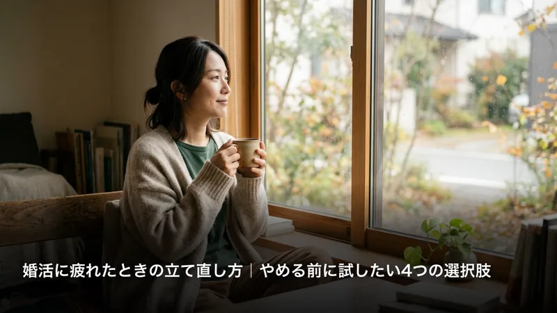 婚活に疲れたときの立て直し方｜やめる前に試したい4つの選択肢