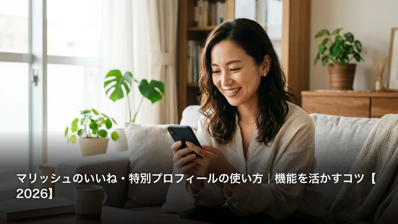マリッシュのいいね・特別プロフィールの使い方｜機能を活かすコツ【2026】