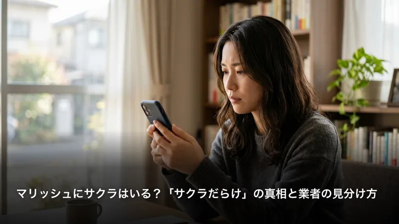 マリッシュにサクラはいる？「サクラだらけ」の真相と業者の見分け方