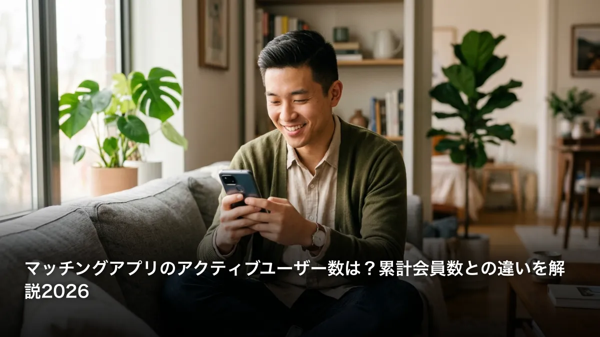 マッチングアプリのアクティブユーザー数は？累計会員数との違いを解説2026