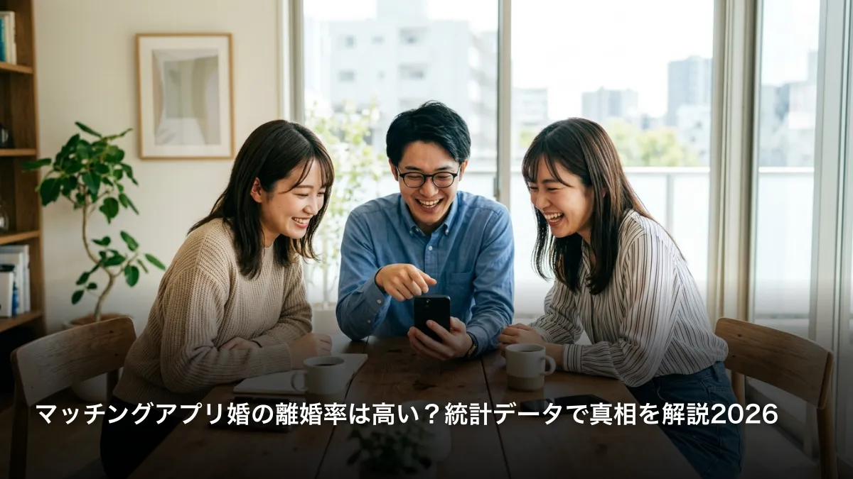 マッチングアプリ婚の離婚率は高い？統計データで真相を解説2026