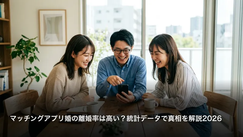 マッチングアプリ婚の離婚率は高い？統計データで真相を解説2026