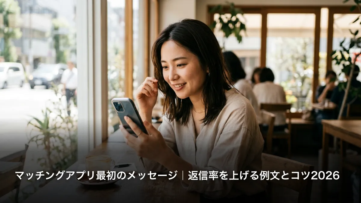 マッチングアプリ最初のメッセージ｜返信率を上げる例文とコツ2026