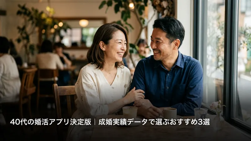 40代の婚活アプリ決定版｜成婚実績データで選ぶおすすめ3選
