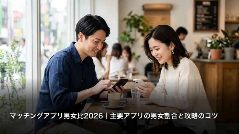 マッチングアプリ男女比2026｜主要アプリの男女割合と攻略のコツ