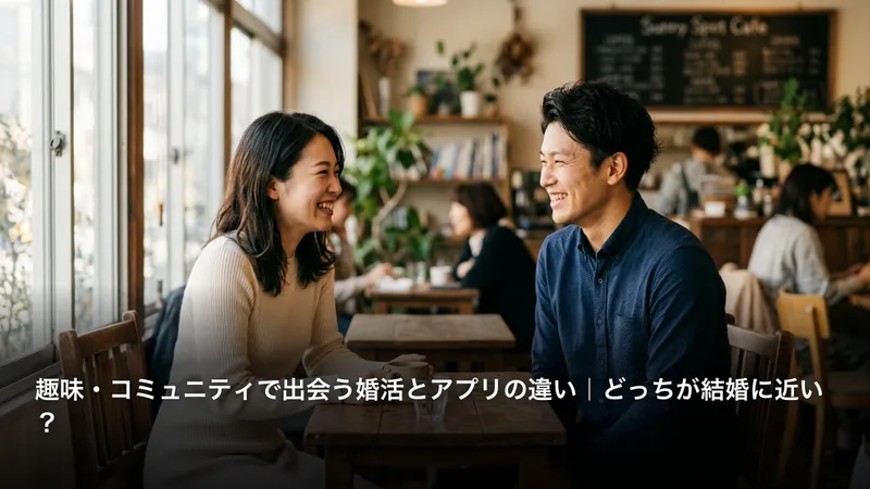 趣味・コミュニティで出会う婚活とアプリの違い｜どっちが結婚に近い？