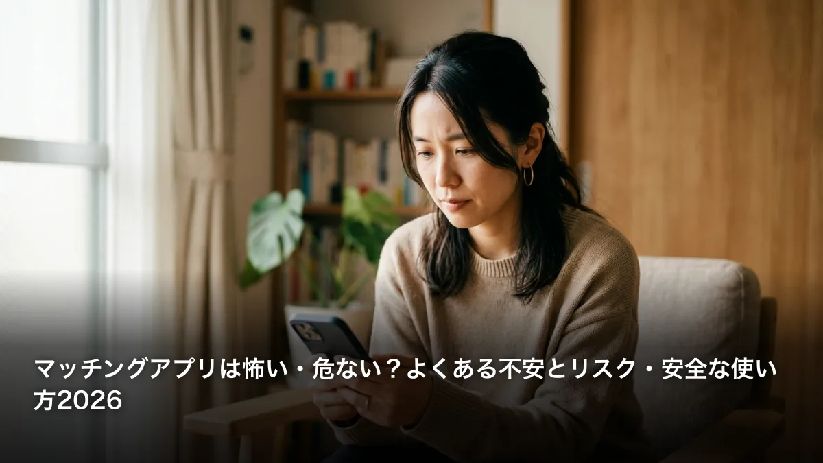マッチングアプリは怖い・危ない？よくある不安とリスク・安全な使い方2026