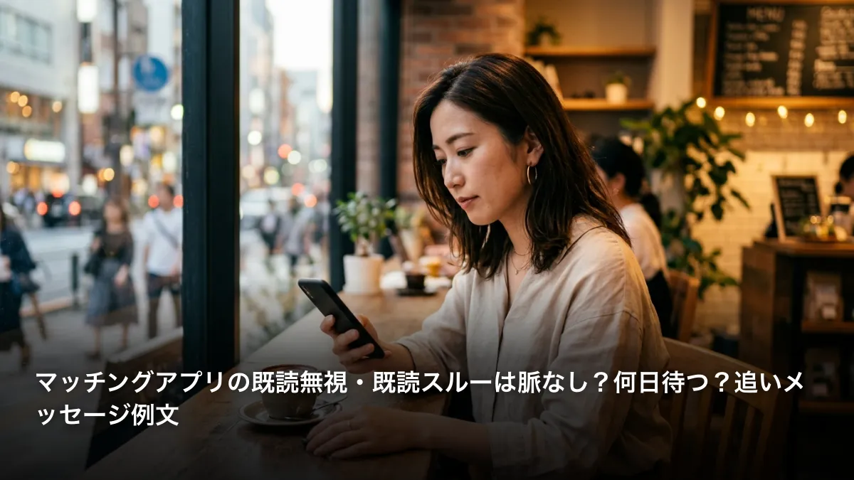 マッチングアプリの既読無視・既読スルーは脈なし？何日待つ？追いメッセージ例文