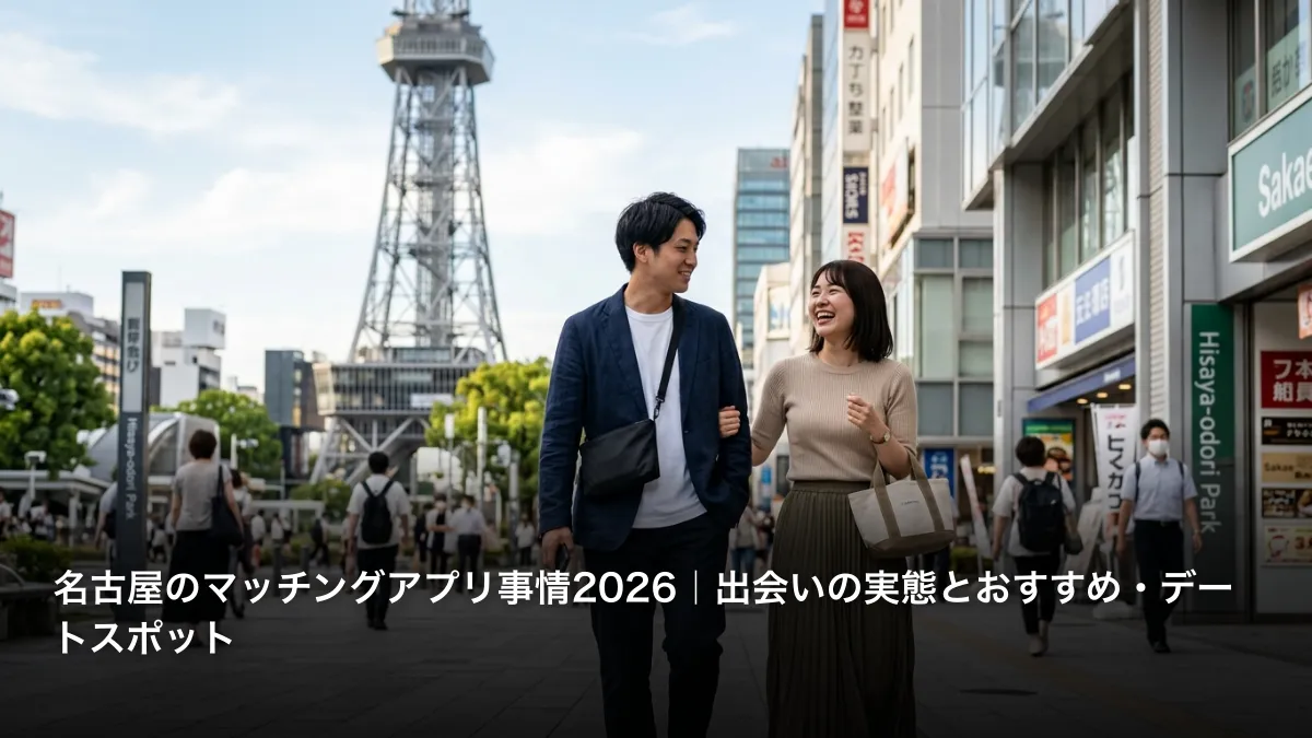 名古屋のマッチングアプリ事情2026｜出会いの実態とおすすめ・デートスポット