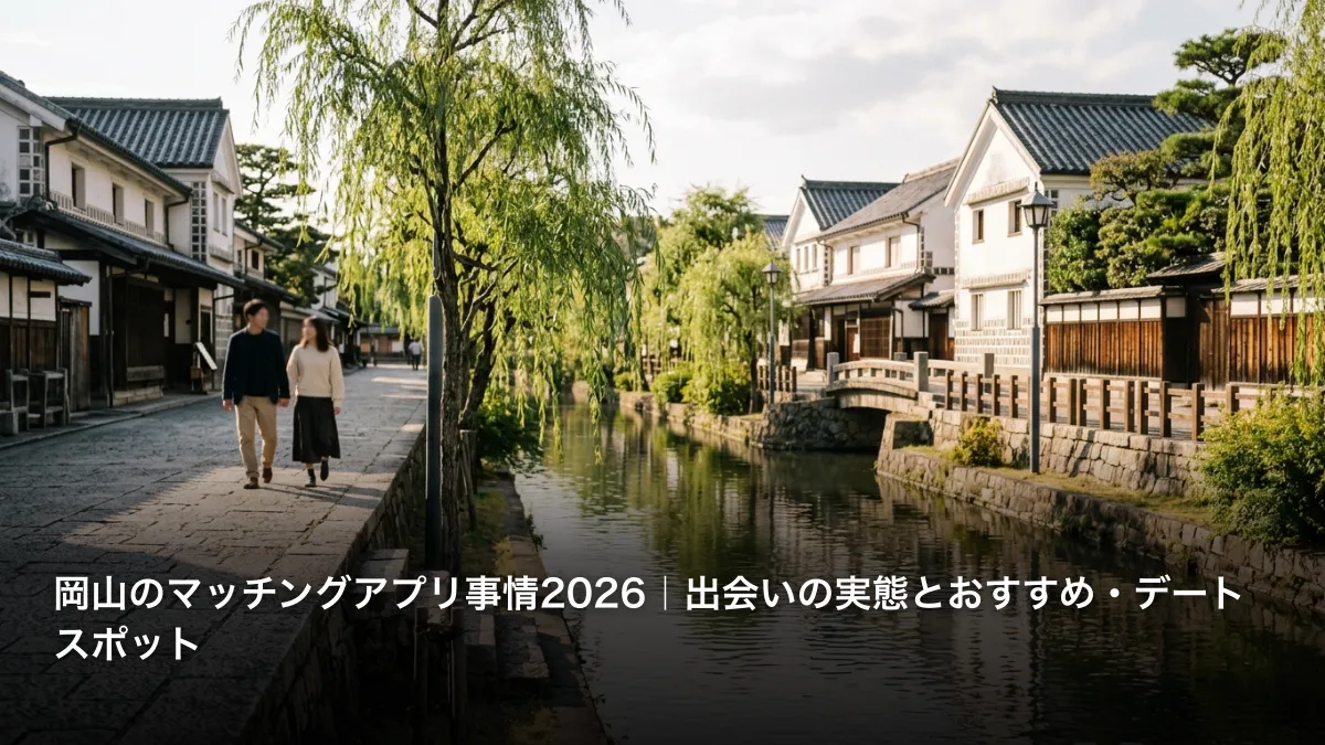 岡山のマッチングアプリ事情2026｜出会いの実態とおすすめ・デートスポット