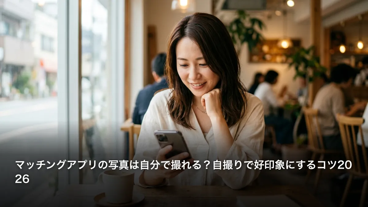 マッチングアプリの写真は自分で撮れる？自撮りで好印象にするコツ2026