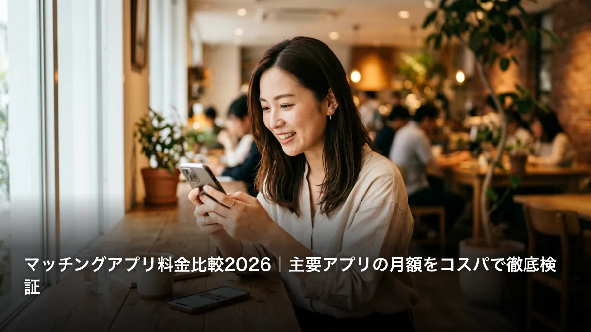 マッチングアプリ料金比較2026｜主要アプリの月額をコスパで徹底検証