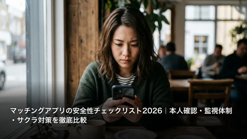 マッチングアプリの安全性チェックリスト2026｜本人確認・監視体制・サクラ対策を徹底比較
