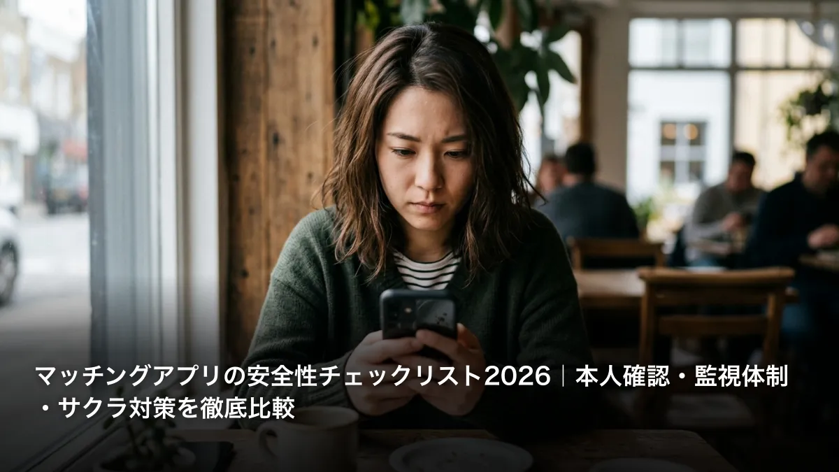 マッチングアプリの安全性チェックリスト2026｜本人確認・監視体制・サクラ対策を徹底比較