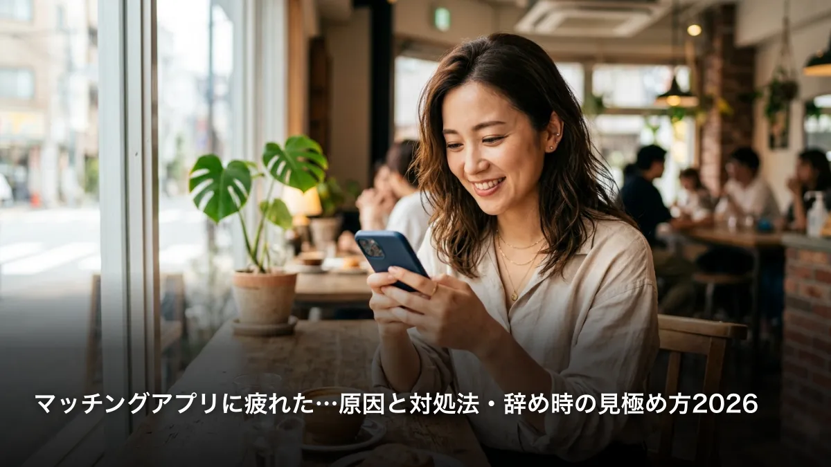 マッチングアプリに疲れた…原因と対処法・辞め時の見極め方2026