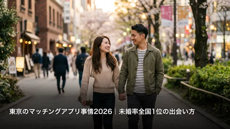 東京のマッチングアプリ事情2026｜未婚率全国1位の出会い方