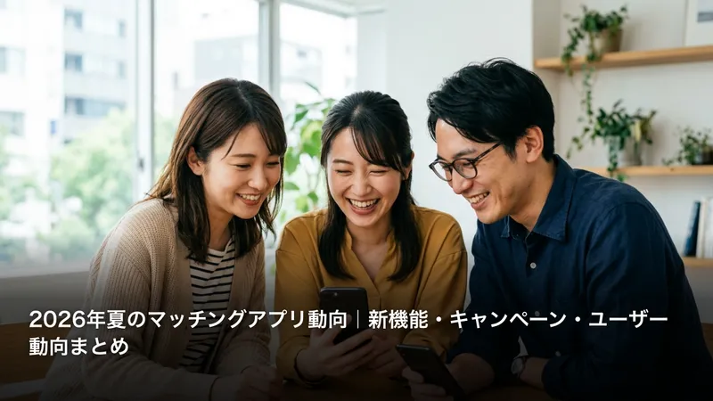 2026年夏のマッチングアプリ動向｜新機能・キャンペーン・ユーザー動向まとめ