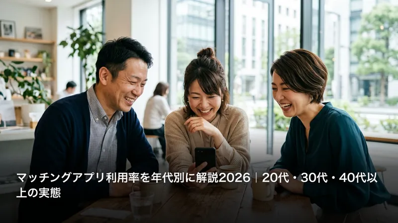 マッチングアプリ利用率を年代別に解説2026｜20代・30代・40代以上の実態