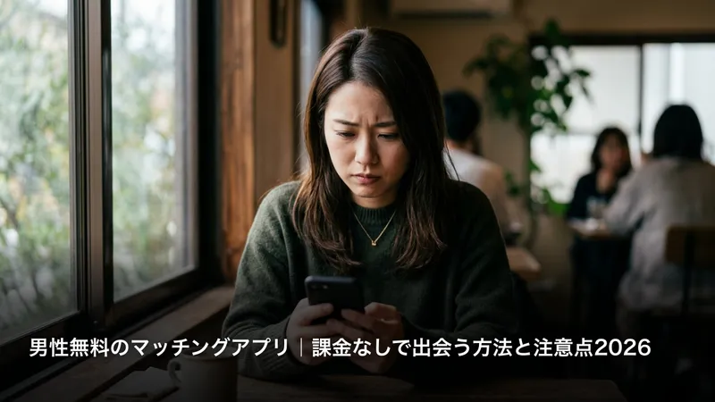男性無料のマッチングアプリ｜課金なしで出会う方法と注意点2026