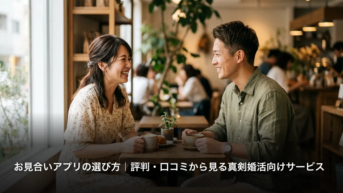お見合いアプリの選び方｜評判・口コミから見る真剣婚活向けサービス