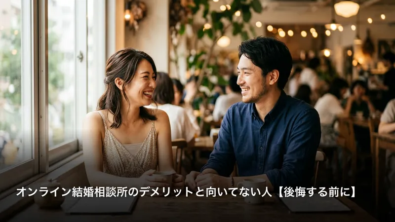 オンライン結婚相談所のデメリットと向いてない人【後悔する前に】