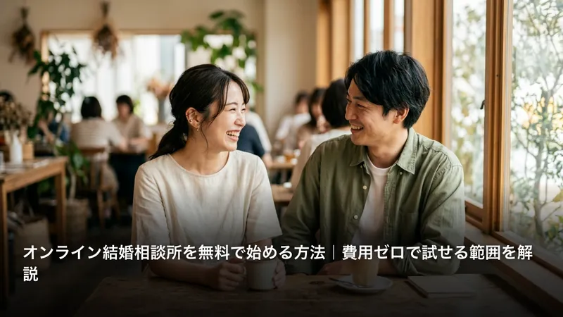 オンライン結婚相談所を無料で始める方法｜費用ゼロで試せる範囲を解説