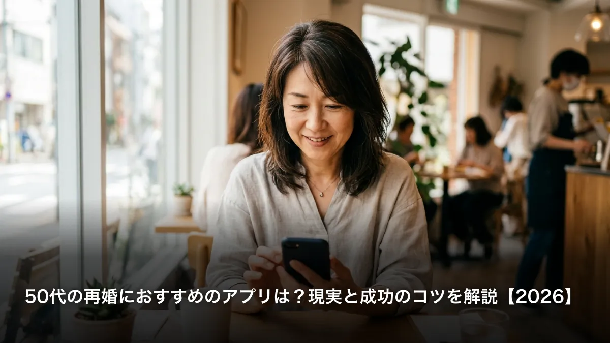 50代の再婚におすすめのアプリは？現実と成功のコツを解説【2026】