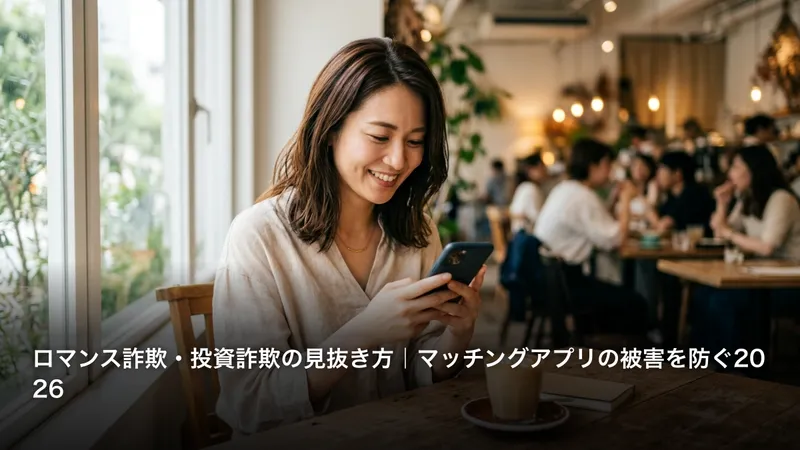 ロマンス詐欺・投資詐欺の見抜き方｜マッチングアプリの被害を防ぐ2026