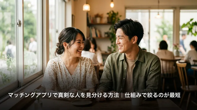 マッチングアプリで真剣な人を見分ける方法｜仕組みで絞るのが最短
