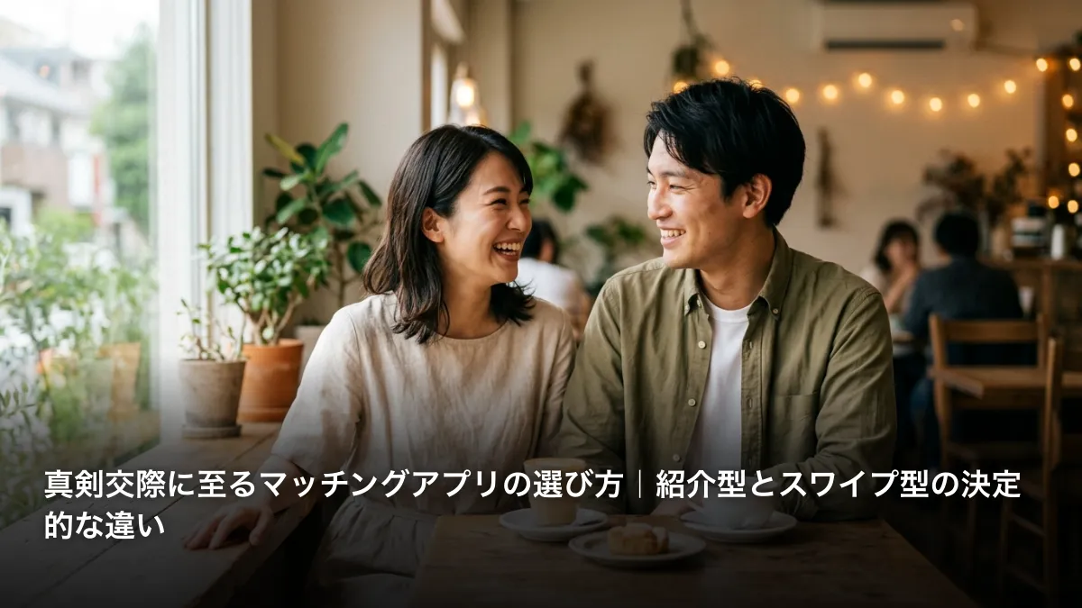 真剣交際に至るマッチングアプリの選び方｜紹介型とスワイプ型の決定的な違い